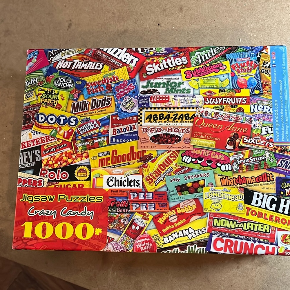 🧩1000 thick wooden pieces tightly interlock for “Crazy Candy”. Unique. Complete.